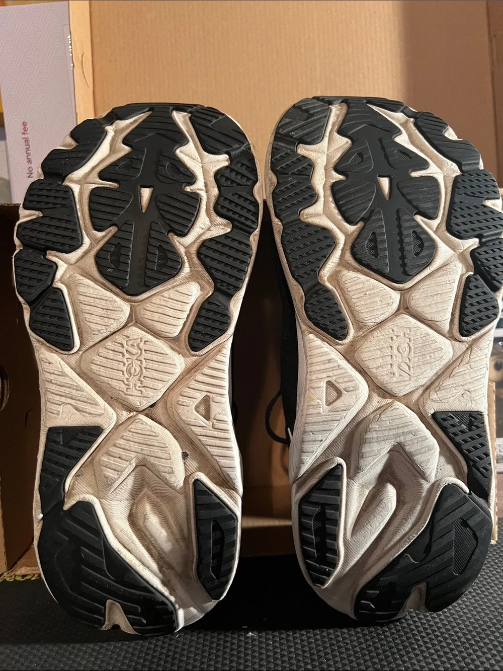 Hoka Men's Black & White Athletic Running Shoes